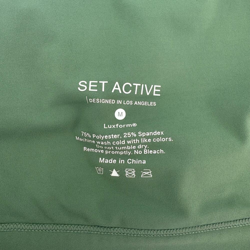 Set Active Luxform sport bra top one shoulder green - medium - Picture 4 of 5